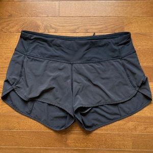 Black lululemon speed shorts
